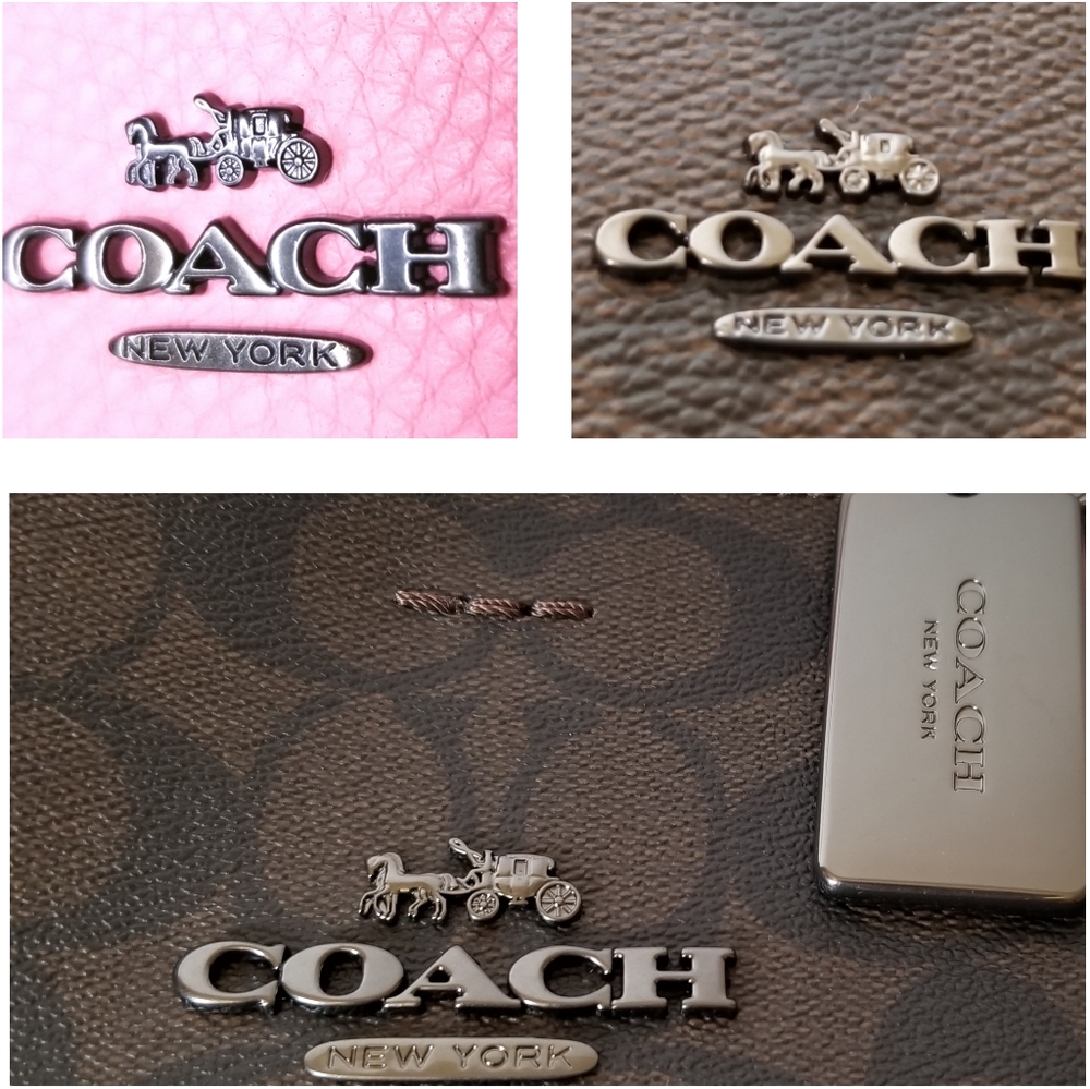 COACH SIGNATURE SET 3P BAG WRISTLET CARD KEYCHAIN - Picture 9 of 13